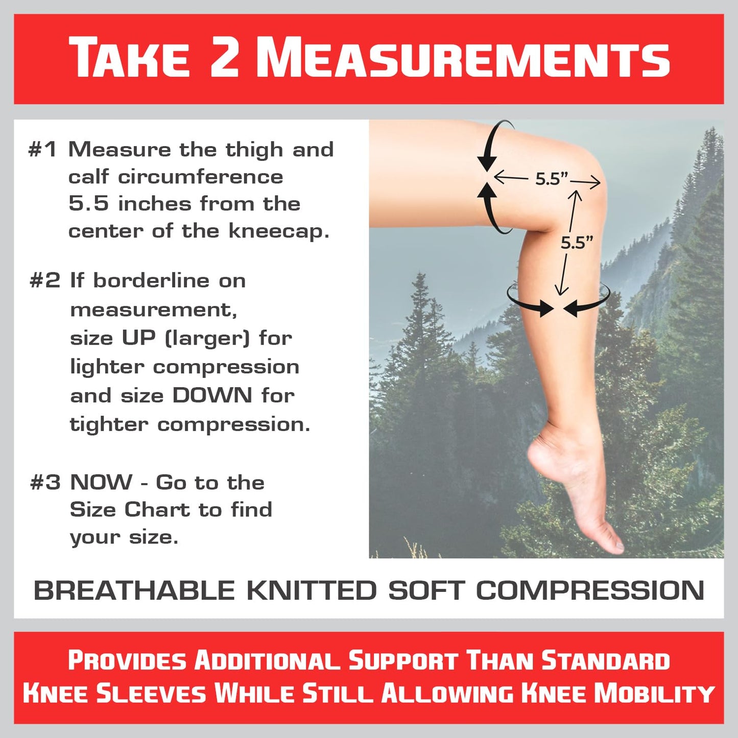 TechWare Pro Knee Brace for Women & Men - Knee Compression Sleeve for Knee Pain, Knee Support. Knee Brace for Meniscus Tear, ACL, and Arthritis with Side Stabilizers & Gel Pads (Black/Gray Large)