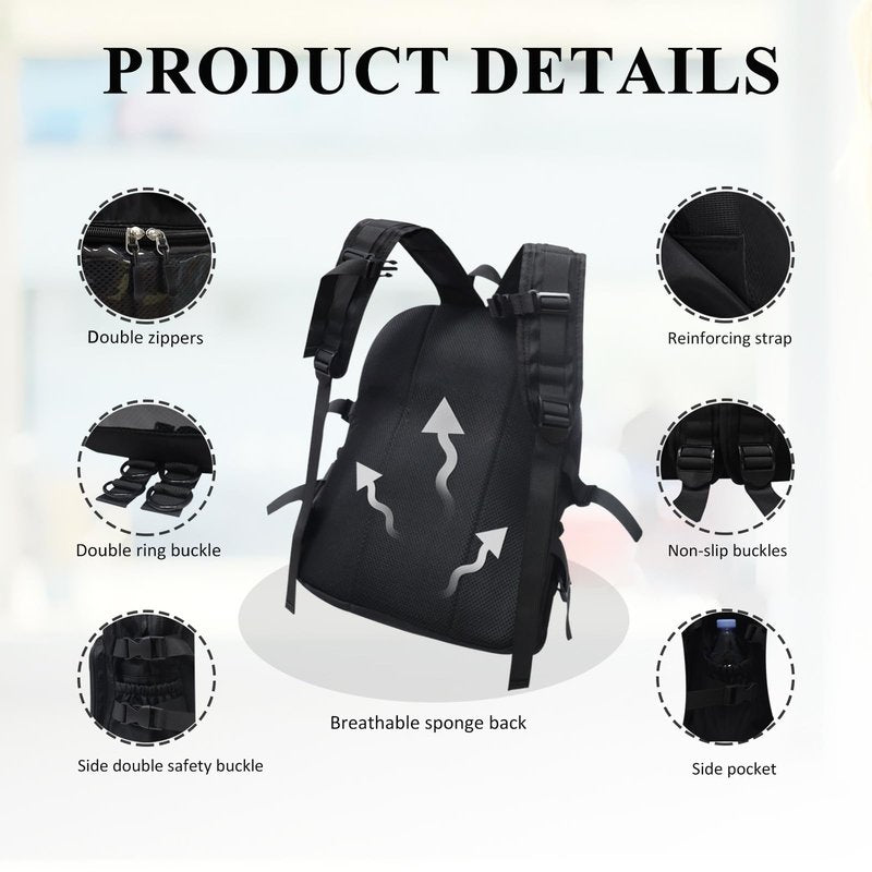 MOVOYEE Backpack for Men Travel Women Work Hiking Casual Daypack Backpacks Teens Girls Boys Kids BookBag,Anti Theft Carry On Clear Backpack,Cute Ita Bag with Pin Display Adjustable Strap Black