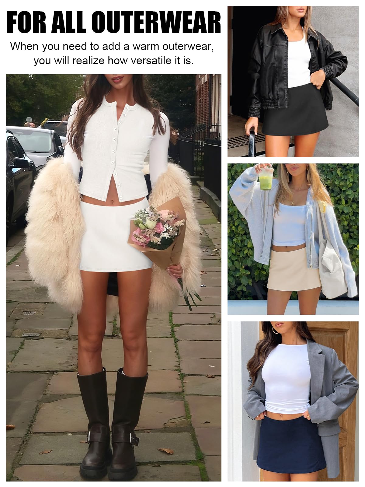 Pungdra Womens Micro Mini Skirt with Shorts Low Rise A-Line Skort for Women Formal Going Out Casual Athletic Tennis Outfits Brown Small