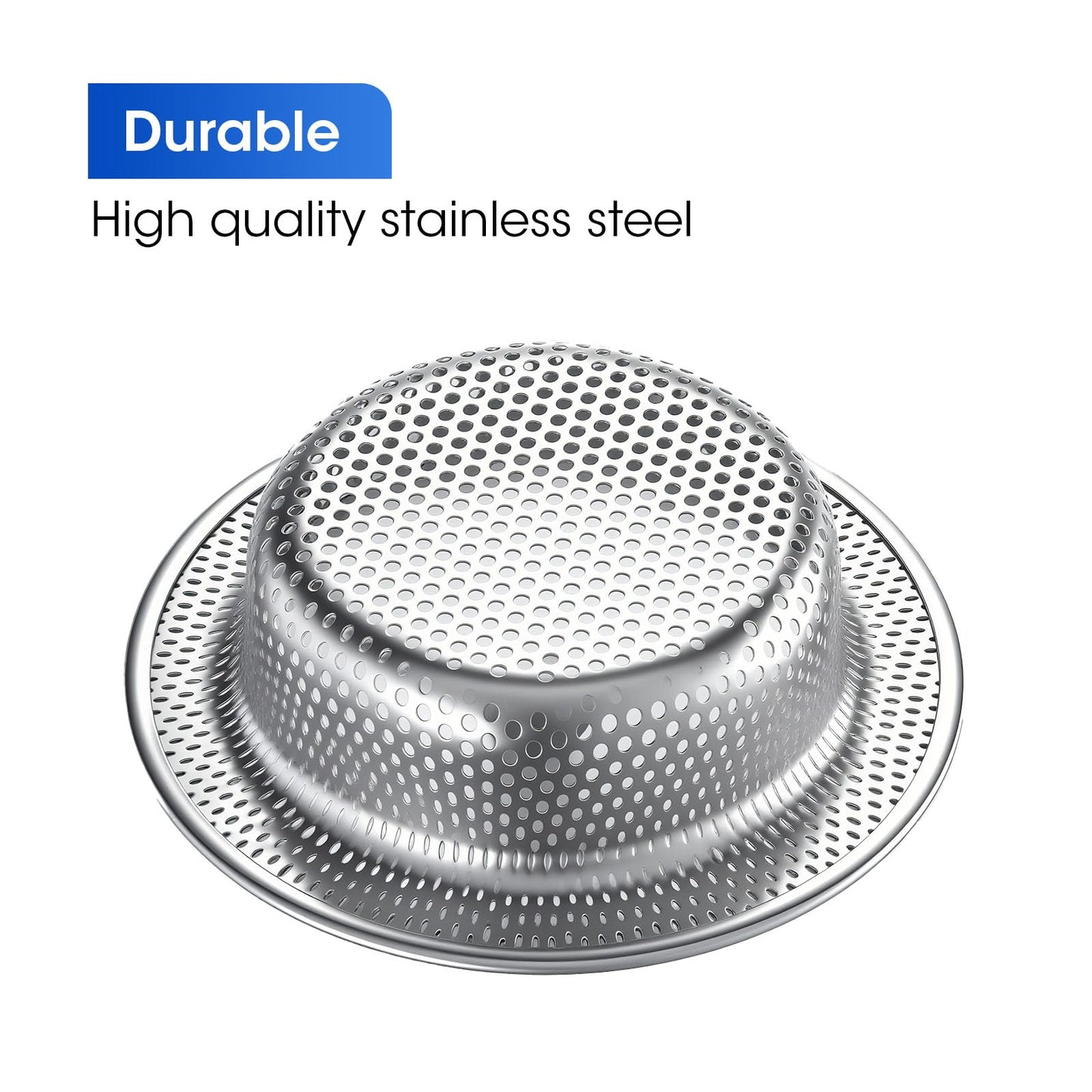 2 Pack 4.5" Kitchen Sink Strainer with Handle,Stainless Steel Sink Drain Strainer Basket, Kitchen Food Catcher for Sink Drain, Anti-Clog Design, Fast Flow, Dishwasher Safe.