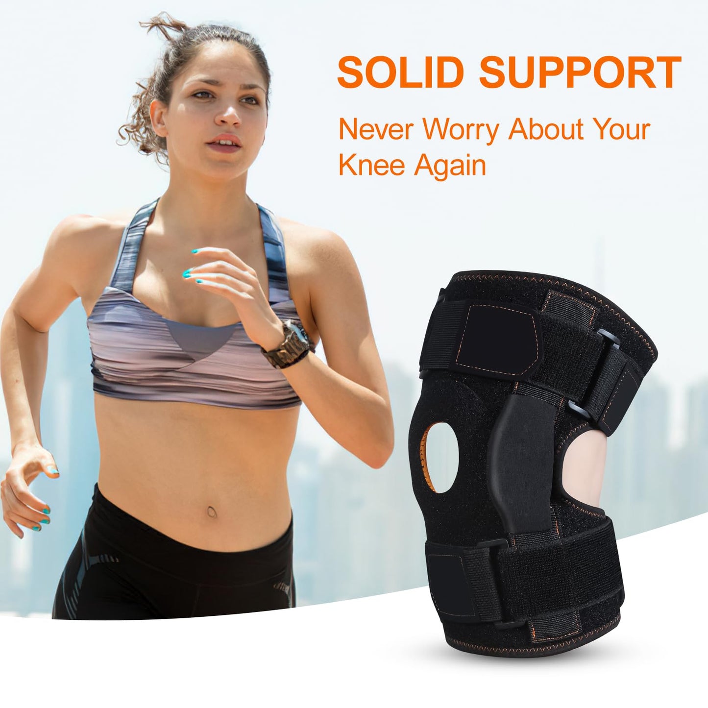 CHIYAN Hinged Knee Brace with Side Stabilizers for Men Women, Metal Hinge Knee Support for Meniscus Tear Arthritis Pain Relief, ACL, PCL, MCL
