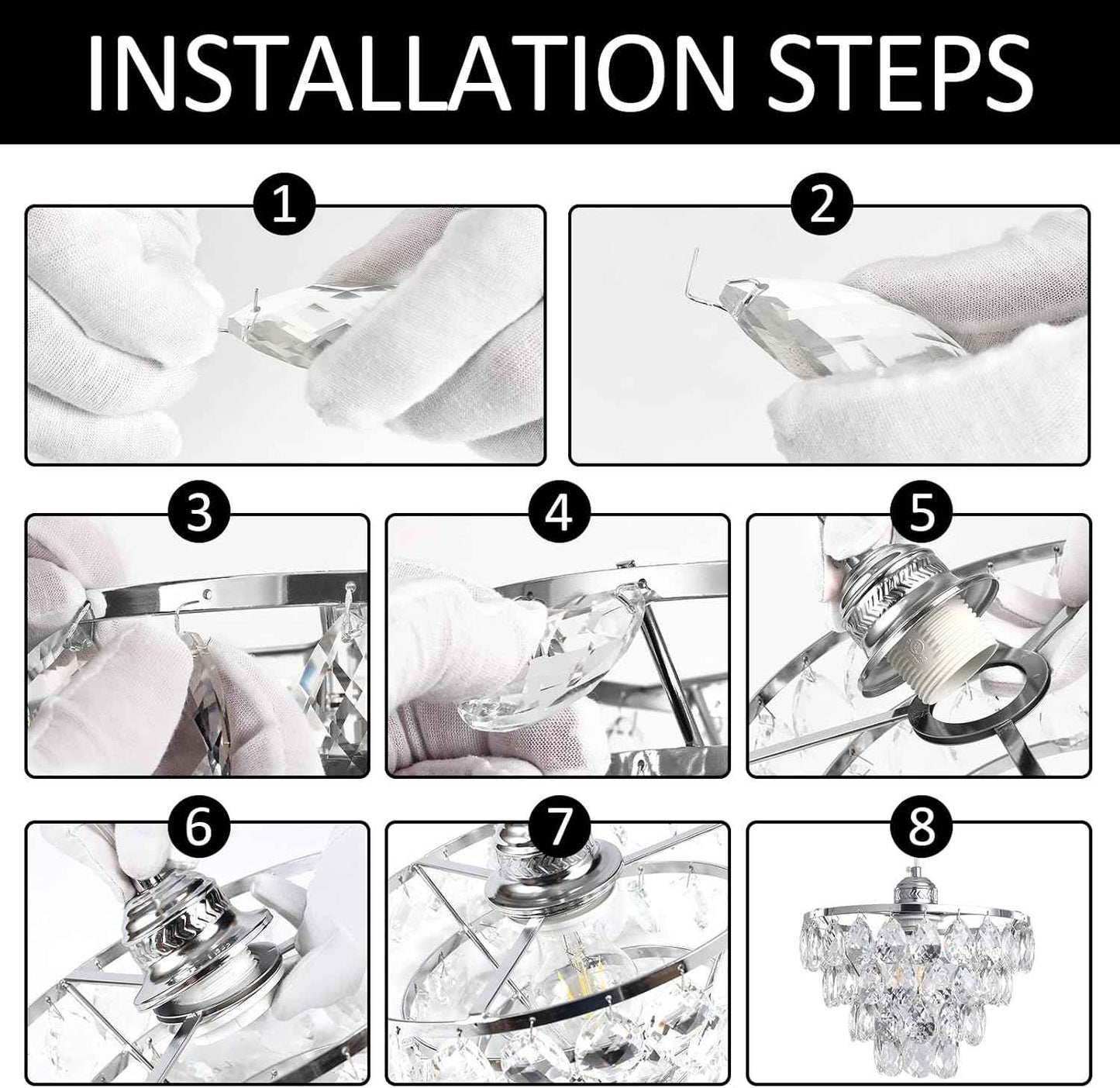 Gold Crystal Mini Chandelier - Modern Flush Mount Ceiling Light for Hallway & Bedroom