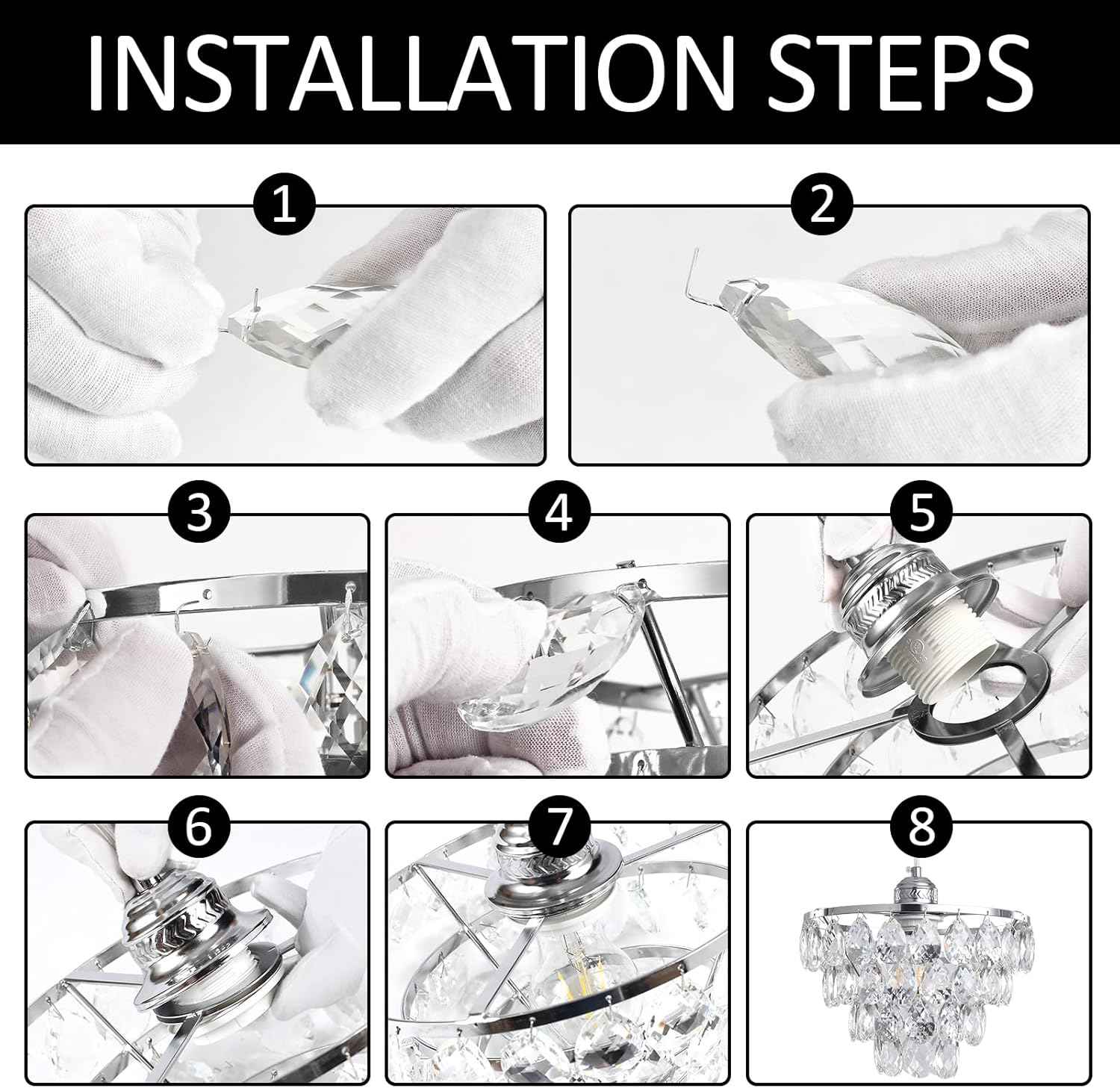 Gold Crystal Mini Chandelier - Modern Flush Mount Ceiling Light for Hallway & Bedroom