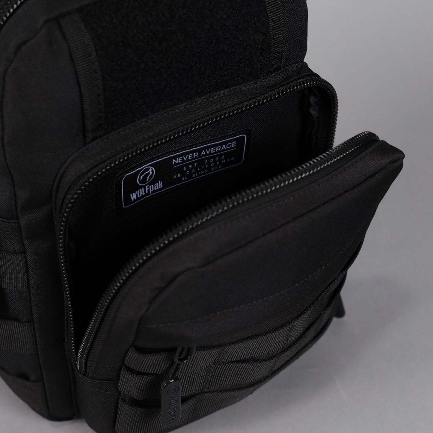 WOLFpak Tactical Sling Bag - Concealed Carry CCW Backpack | EDC Daypack for Hiking & Travel (Alpha Black)