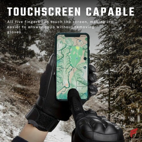Homefy Tactical Gloves for Men & Women – Hard Knuckle Touchscreen Shooting Gloves, Airsoft, Paintball, Motorcycle Riding, Outdoor Gear for Hunting & Security (X-Large)