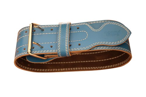 Weight Power Lifting Belt 4” Wide Cobra Grips Best Premium Genuine Leather Belt for Men & Women Adjustable Weightlifting Back Support (Cyanic Blue, X-Large 41"-49")