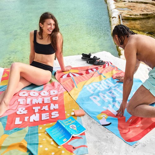 Dock & Bay Beach Towel - Quick Dry & Sand Free - Compact & Lightweight - Large (160x90cm)