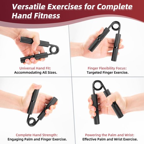 FAURIMMER Hand Grip Strengthener Set, 6-Pack 50LB to 300LB Hand Grips Finger Strengthener, Heavy-Duty Grip Strength Trainer with Protective Foam for Forearm Exercise, Hand Gripper, Hand Therapy, Ideal for Home Gym and Muscle Building