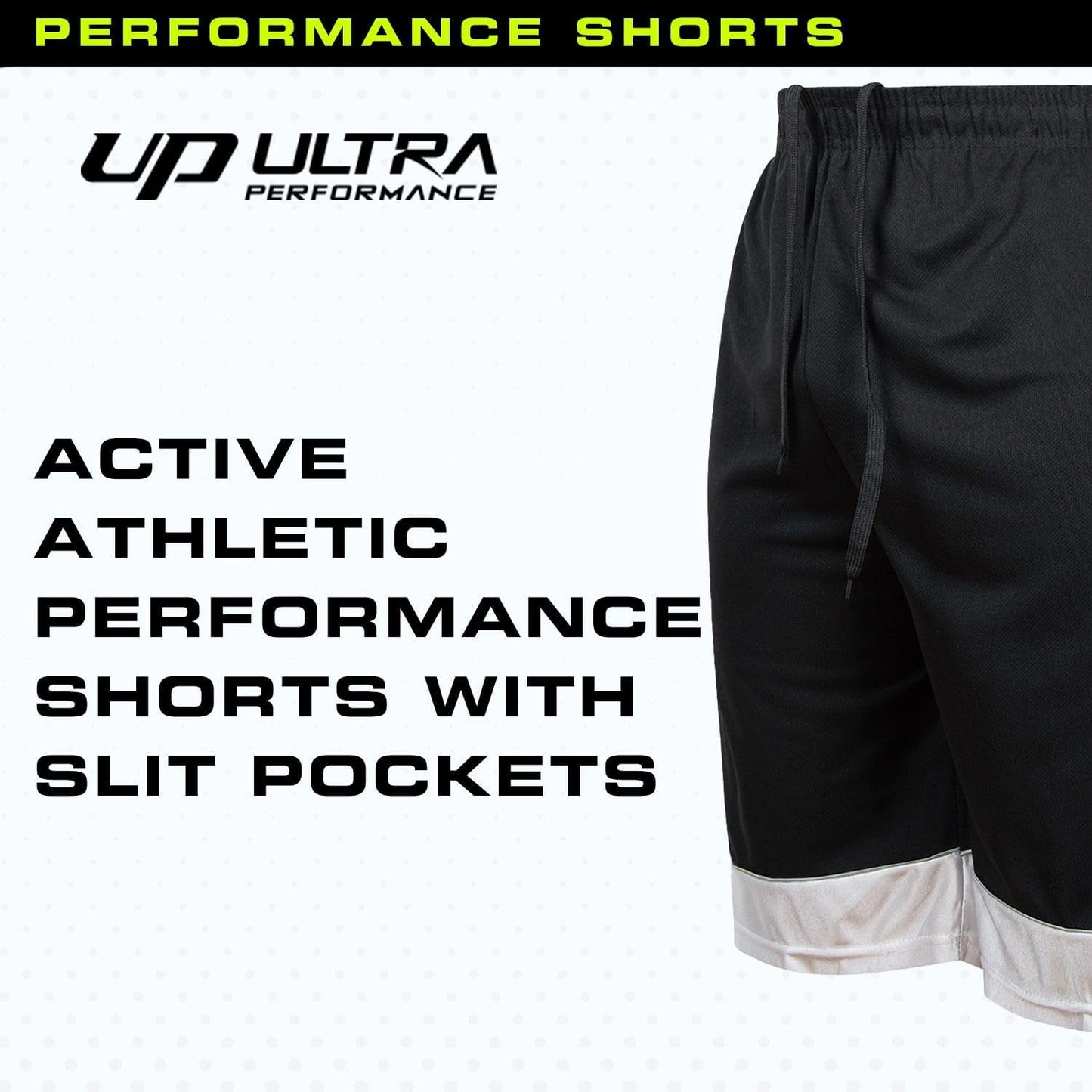 Ultra Performance Men's Athletic Gym Shorts - 5 Pack for Basketball Workouts | Sizes S-5X