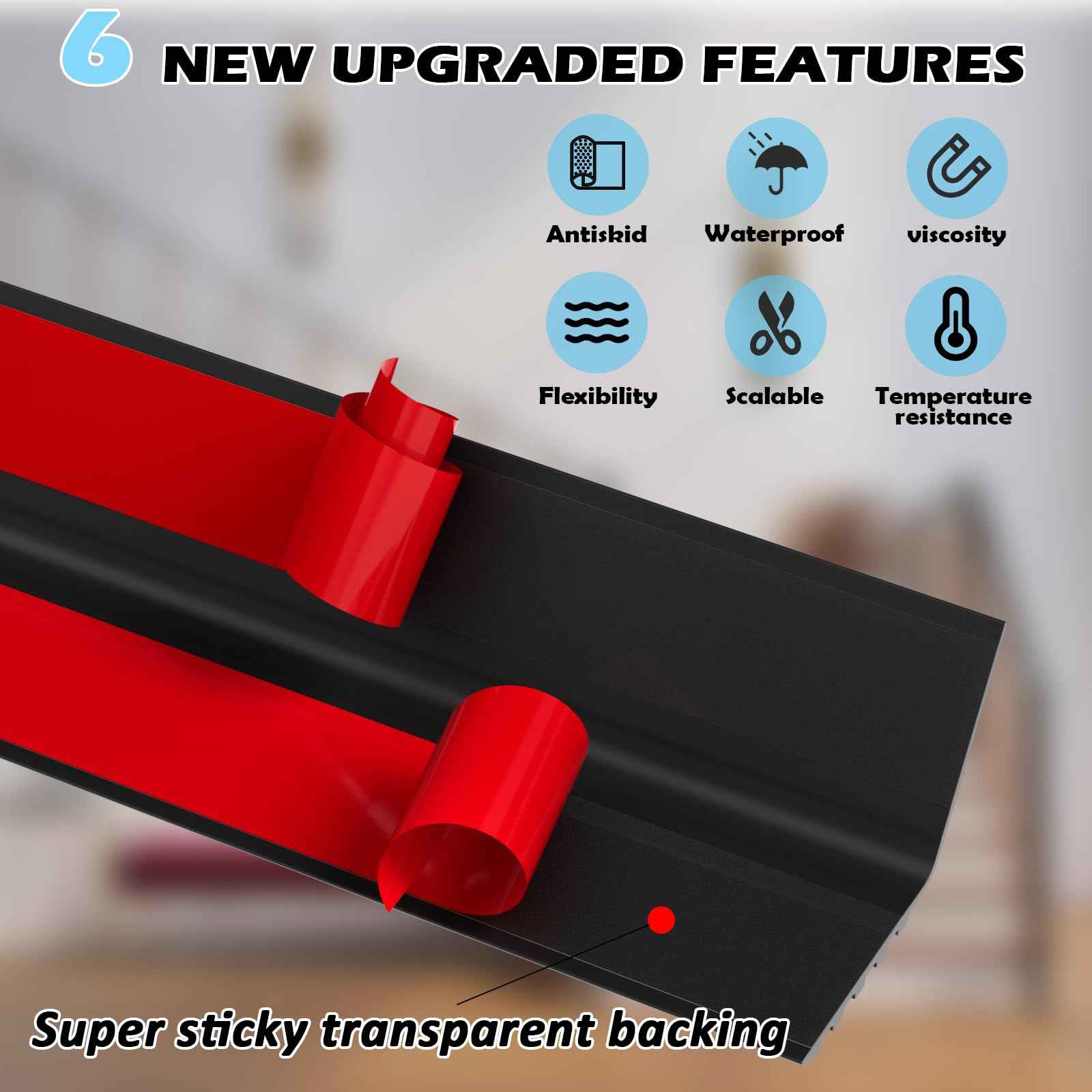 Pluden 10FT Vinyl Rubber Stair Edge Nose Trim Stair Nosing Non-Slip Self Adhesive Stair Edge Protector Suitable for Indoor/Outdoor Stairs Non-Slip and Waterproof