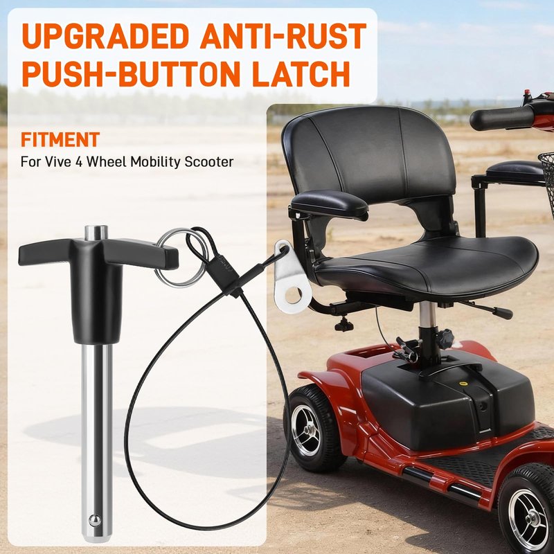 YIBEICO Replacement Seat Locking Pin for Mobility Scooter