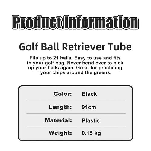 Dr.Acces Premium Golf Ball Retriever - Professional Golf Ball Picker Collector -Golf Ball Pickup PlasticTube