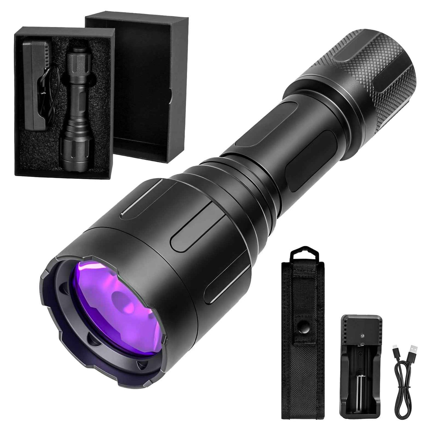 FUNANASUN Rechargeable Blood Tracking Flashlight - 2000 Lumens High Definition Flashlight, Lightweight & Durable for Night Hunting Deer, Essential Hunter Gear