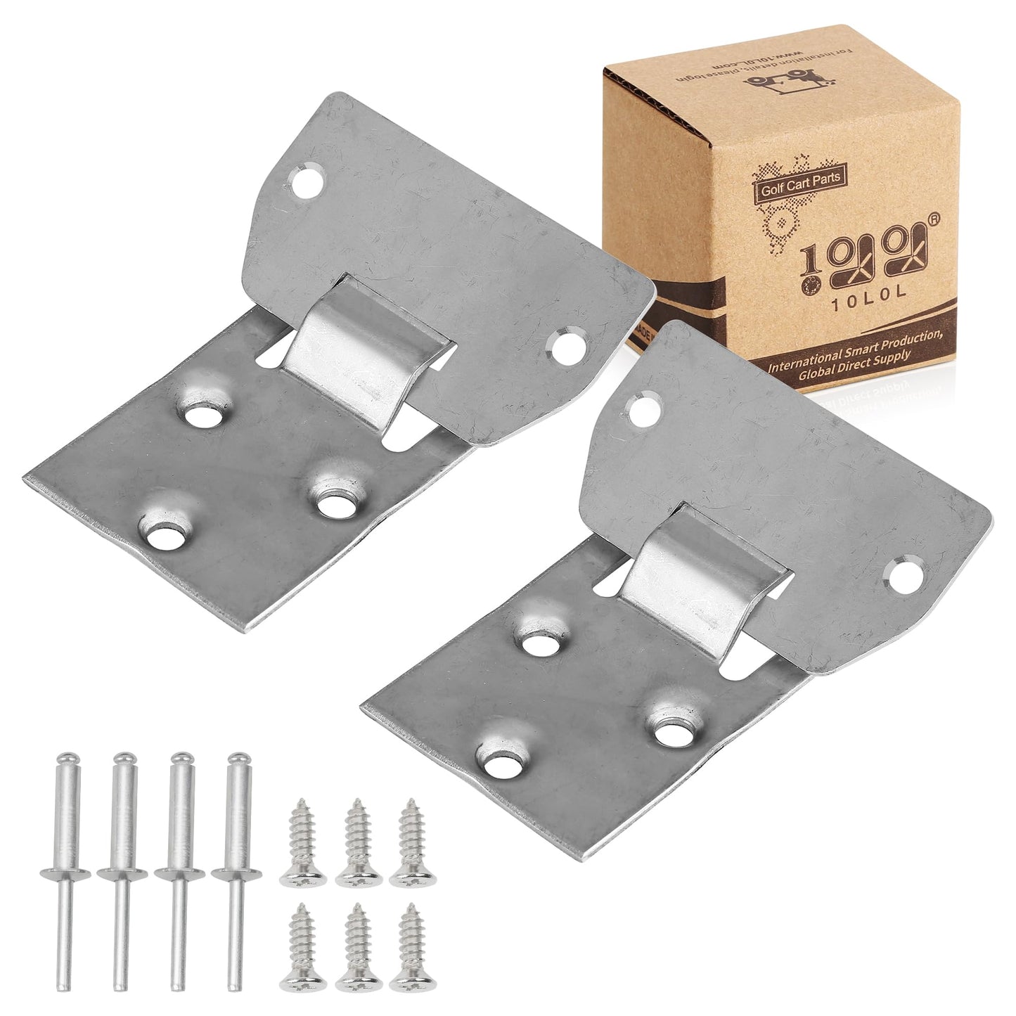 10L0L Golf Cart Seat Bottom Hinge Plate for EZGO(1995-up) TXT/Medalist Golf Cart Set of 2, Replaces OEM# 71610G01 71609G01