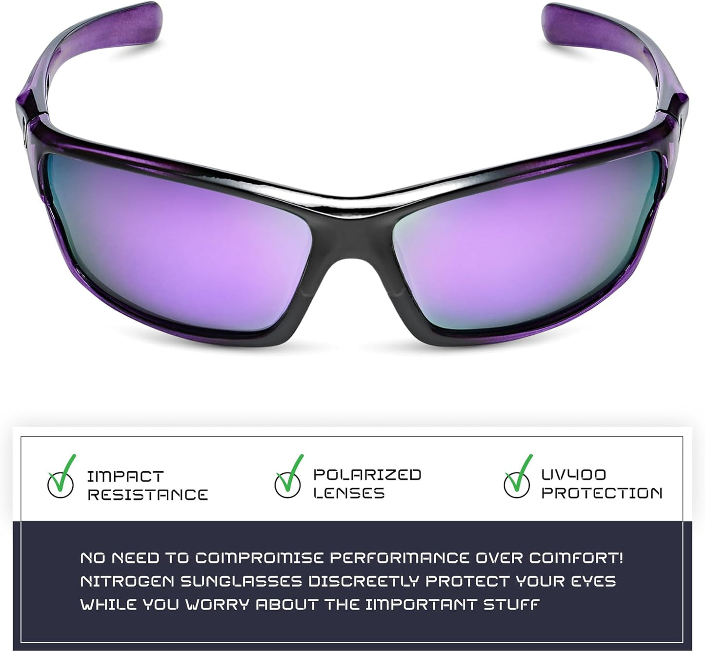 Skiennix Nitrogen Polarized Sport Sunglasses - UV400 Protection for Men & Women | Ideal for Driving & Fishing