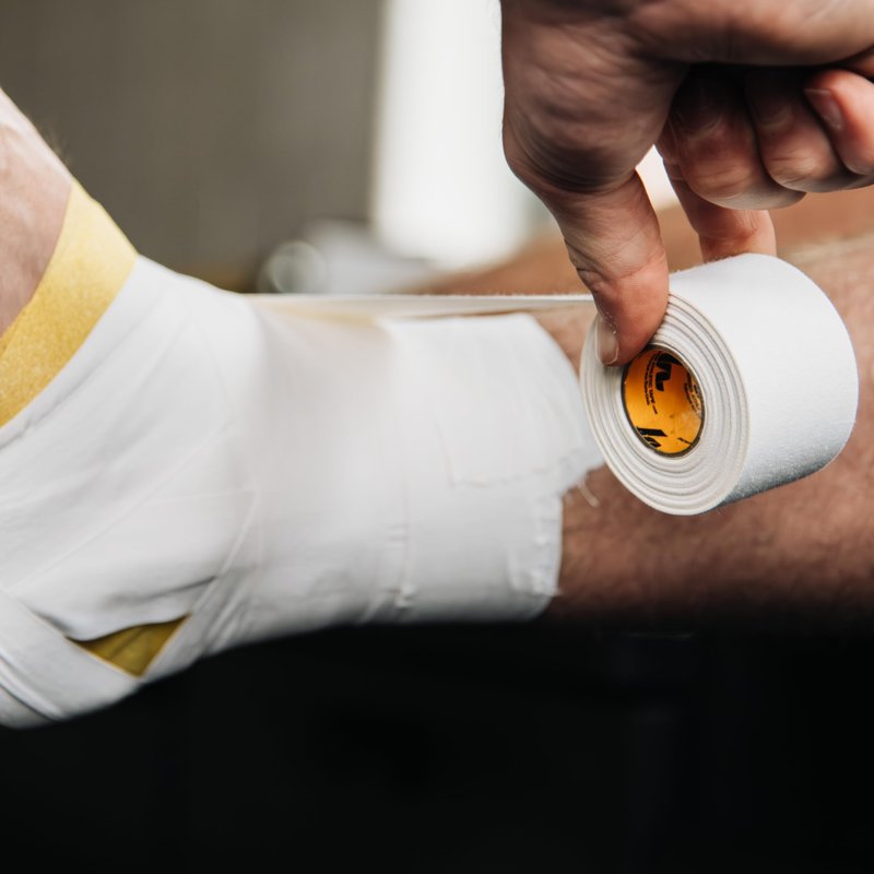 Howies Athletic Tape - 1" x 15yd White Athletic Tape, Pro Grade Strength - Sports Tape for Athletes and Medical Trainers, Fingers, Ankles, Wrist, Boxing, Football, Gymnastics (4)