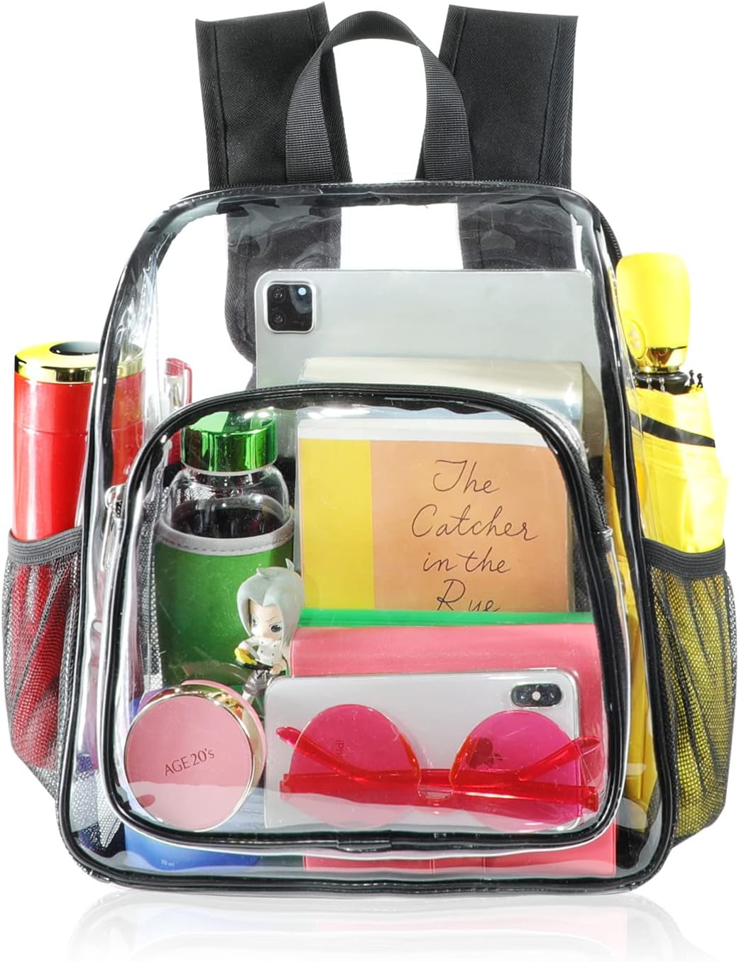 Mildbeer Clear Backpack - Stadium Approved 12x12x6 with 2 Bottle Holders | Ideal for Concerts & Festivals