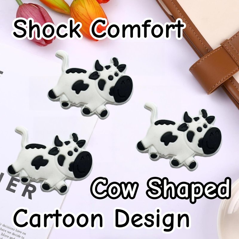 YTRUOYI 5 PCS Tennis Dampener Cow Shape Racket Vibration Dampener Shock Absorber Accessories for Enhanced Comfort and Control