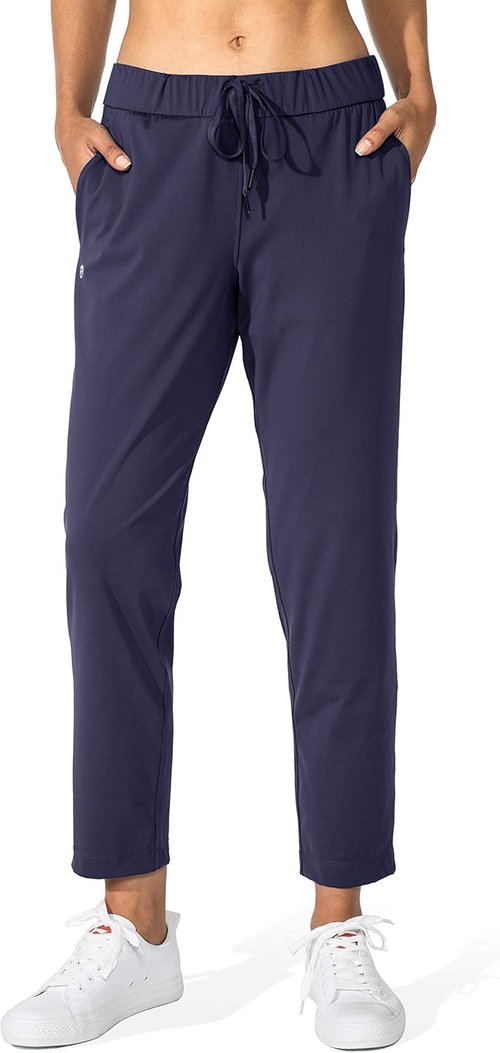 G Gradual Women's 7/8 Stretch Ankle Sweatpants - Deep Pockets for Golf, Athletic, and Lounge Wear