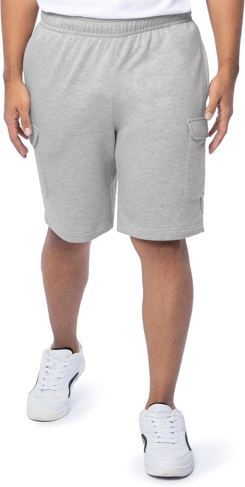 Fruit of the Loom Men's Cargo Shorts - Comfortable Fleece Fabric | Perfect for Summer Wear