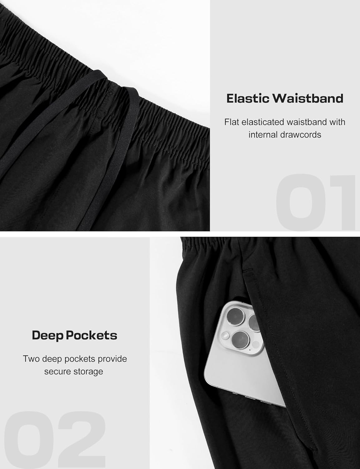 Regine Switzerland Men's Athletic Shorts - Quick Dry Lightweight Workout & Running Shorts with Pockets | 9''