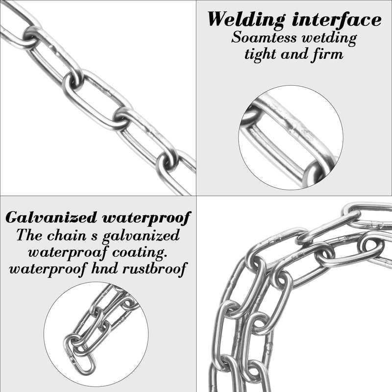 1 pcs Bike Chain Lock, Security Chain Lock, Premium Case-Hardened Safety Chain Bicycle Chain Lock for Bike Motorcycle Generator Gate Outdoor Furniture, Cannot Be Cut with Bolt Cutters & Hand Tool
