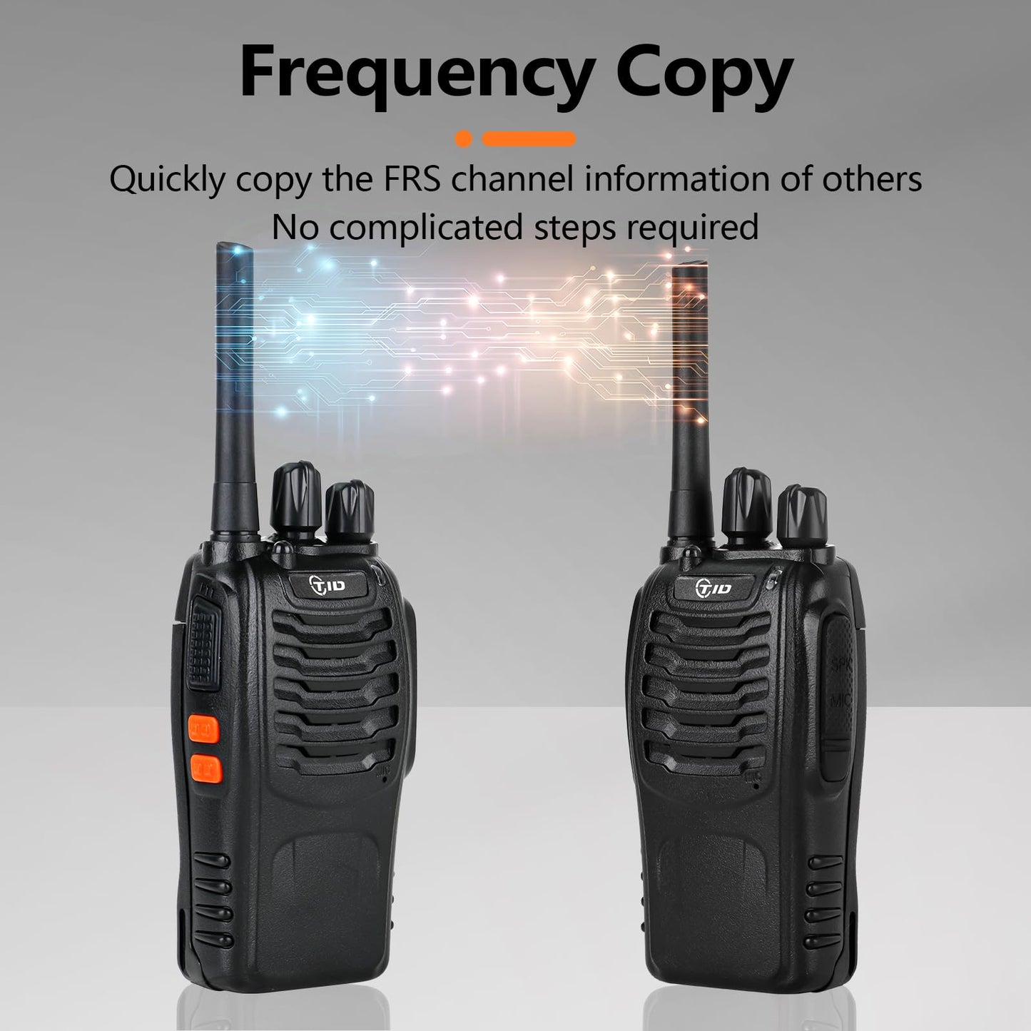 TIDRADIO Walkie Talkies Long Range 6 Pack, Rechargeable Two Way Radios for Adults with Earpiece, 22 Channels Portable Radios with Flashlight for Jobsite, Outdoor Camping, Hiking