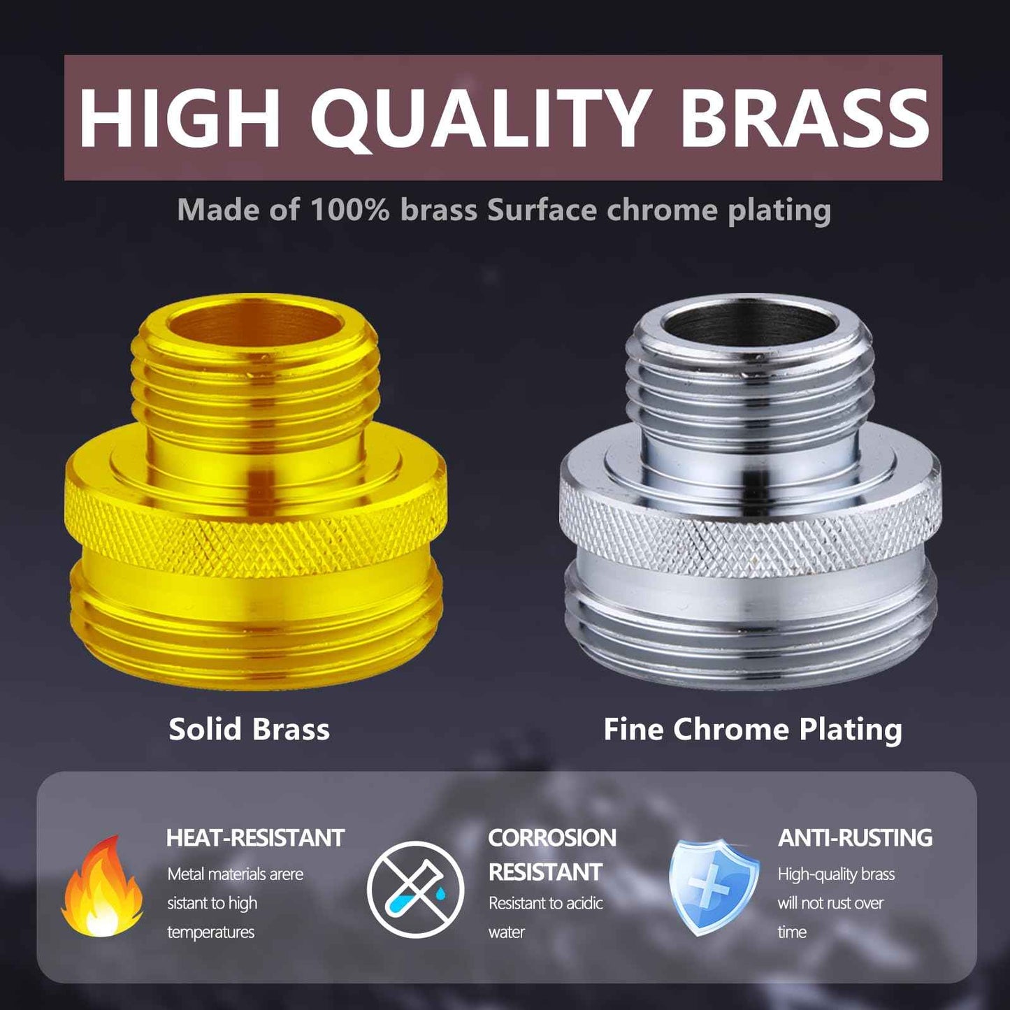 The LUOFANT ball-end shower arm adapter converts the old shower head to a 1/2-inch standard shower head thread. Three models are provided, but they are not universal.