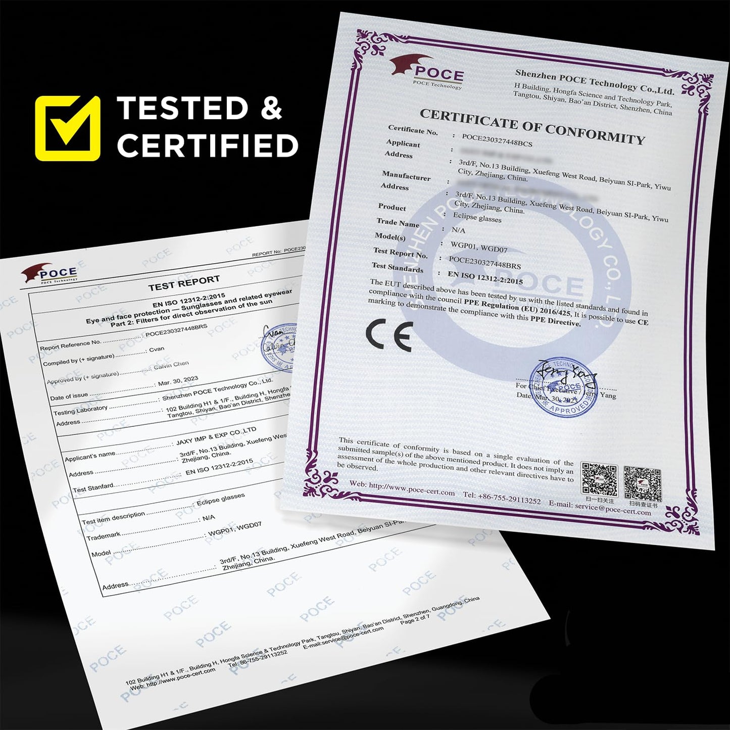 Medical king Solar Eclipse Glasses (10 pack) 2024 CE and ISO Certified Safe Shades for Direct Sun Viewing Approved 2024