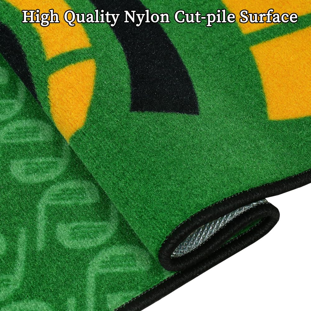 Symbiontia Golf Putting Green Mat 10 ft X 20 in Training Aid Mat, Multi Distance Mark Practice Putting mats,Anti-Slip Backing Golf Putting mat for Indoor/Outdoor Hitting Mat for Golf Enthusiast
