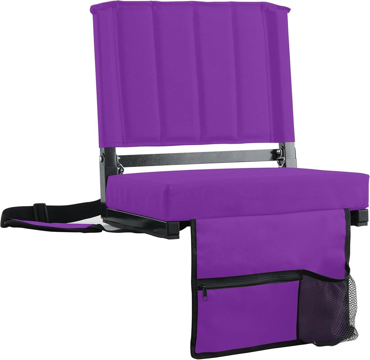 Sport Beats Stadium Seats - Comfortable Bleacher Chairs with Back Support & Cushion | Dark Purple, 1pc Regular - 17" W x 12" D x 16.5" H