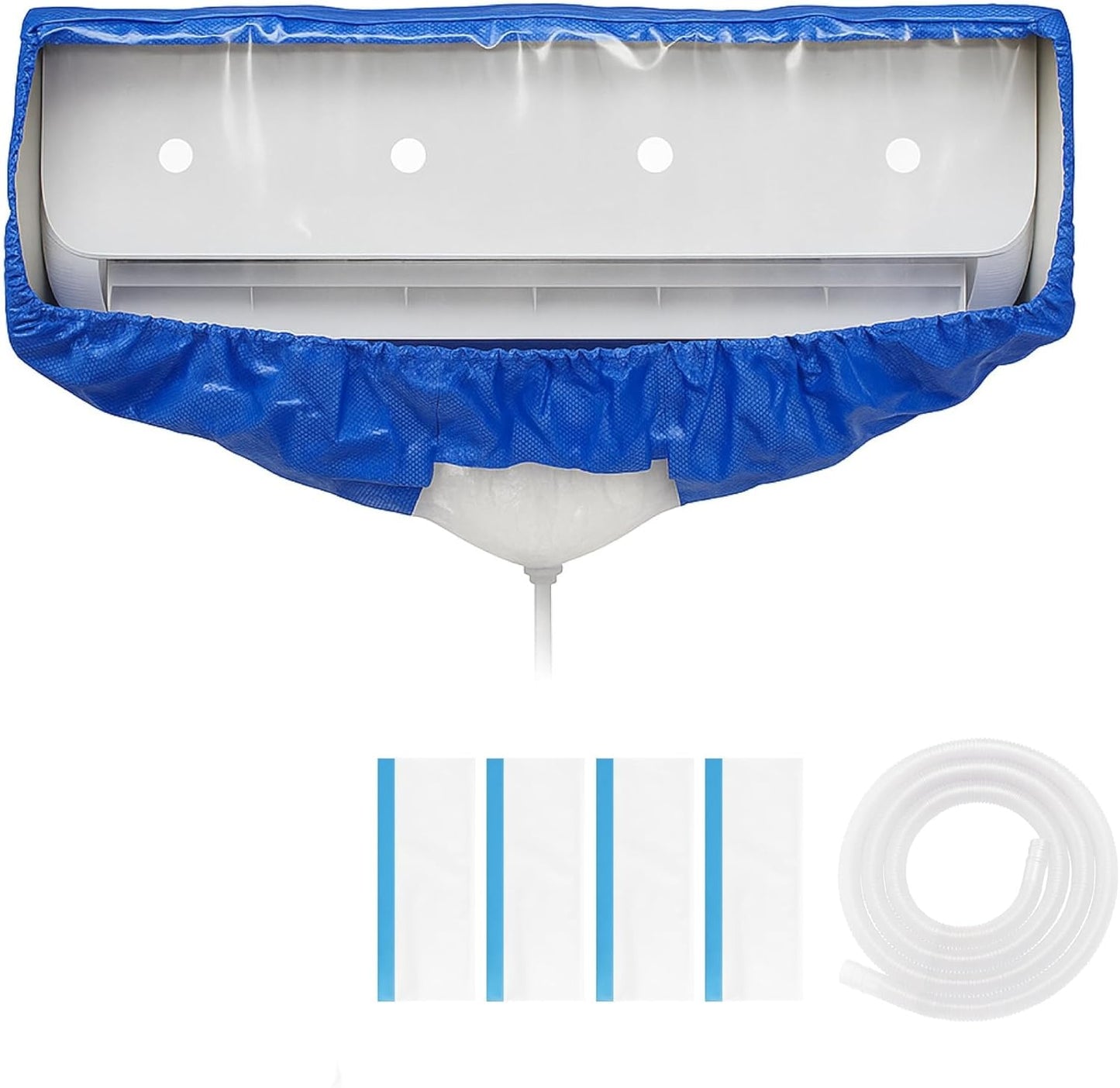 Mini Split Cleaning Bag - 360 Waterproof, Fits 38-48in Systems, Includes Overspray Guards & Drain Hose