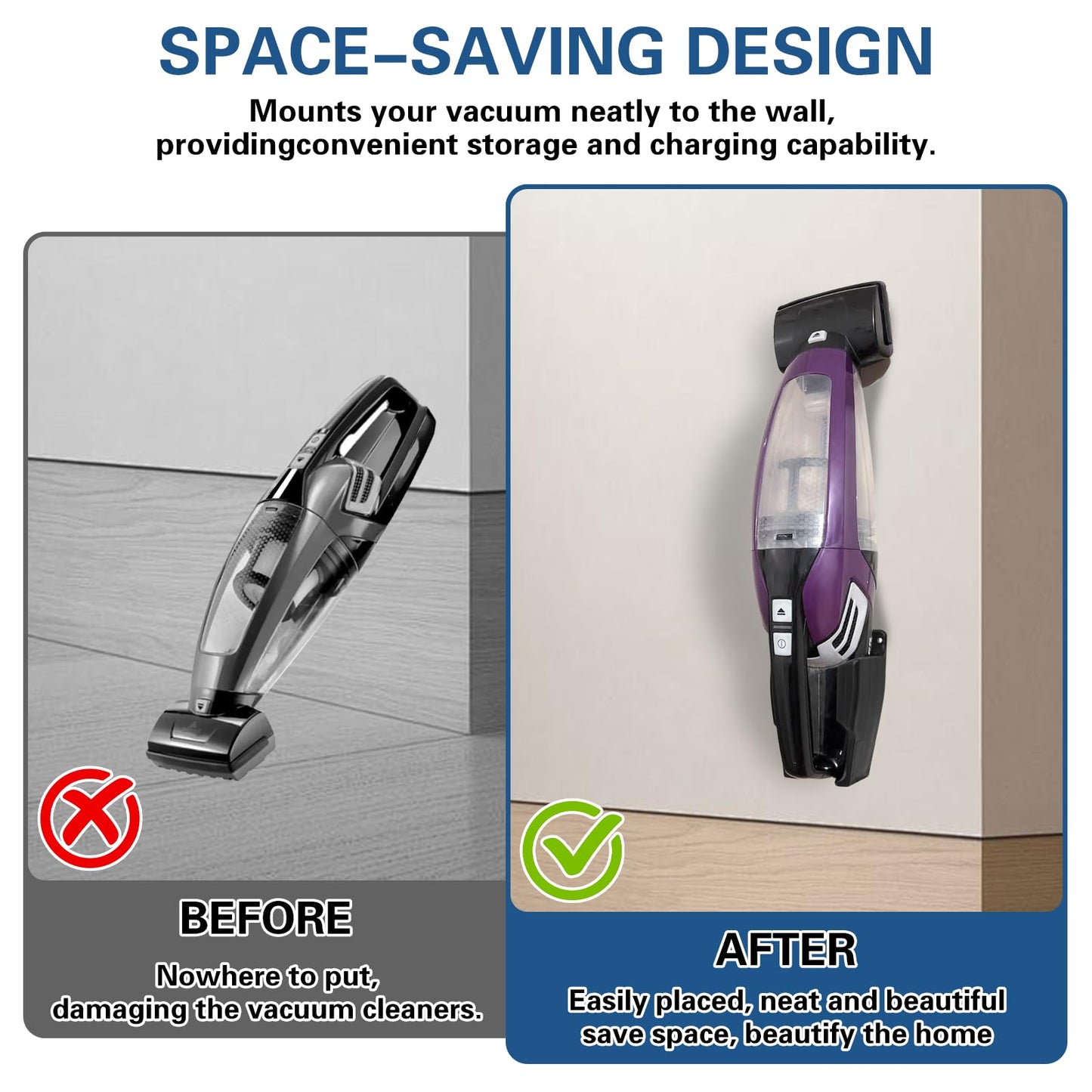 BROQIXIN Wall Mount for Bissell Pet Hair Eraser Handheld Vacuum | Compatible with Models 2390, 2390A, 2284W, 23903 & Auto-Mate