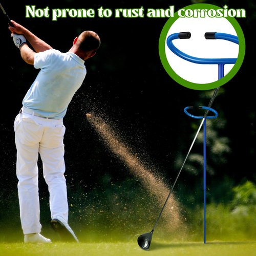 Silipull 2 Pcs C Shaped Golf Club Holder Keeps Your Clubs Clean, Dry and Visible Soft Rubber Covered Golf Stand, Easy to Carry Putter Holder