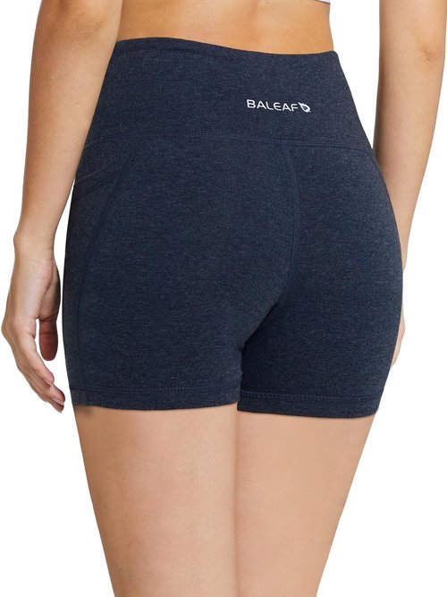 Baleaf Women's High Waist Biker Shorts - Comfortable Yoga & Gym Spandex with Pockets | 8"/5"/3" Options