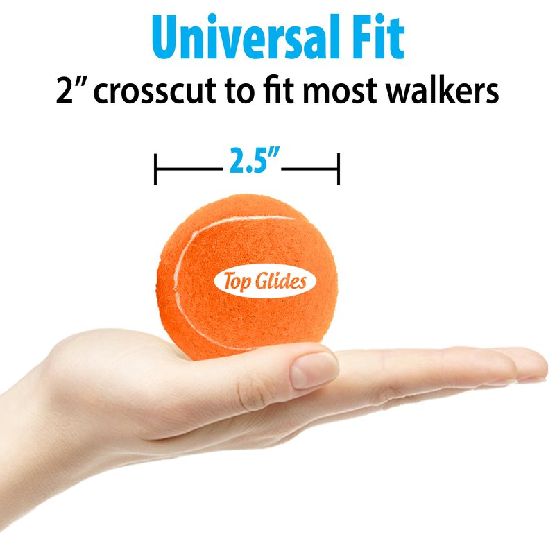 Top Glides Precut Walker Tennis Ball Glides (Orange)
