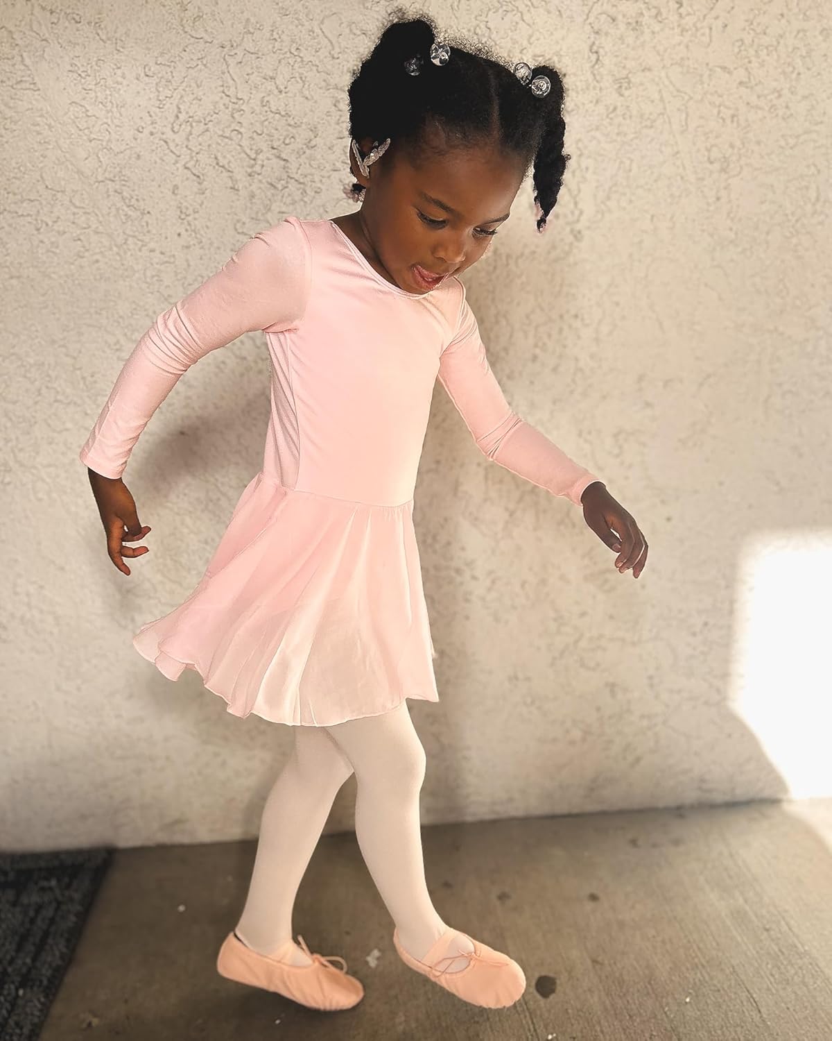 Stelle Ballet Leotard for Girls - Long Sleeve Toddler Dance Outfit with Skirt | Classic Style