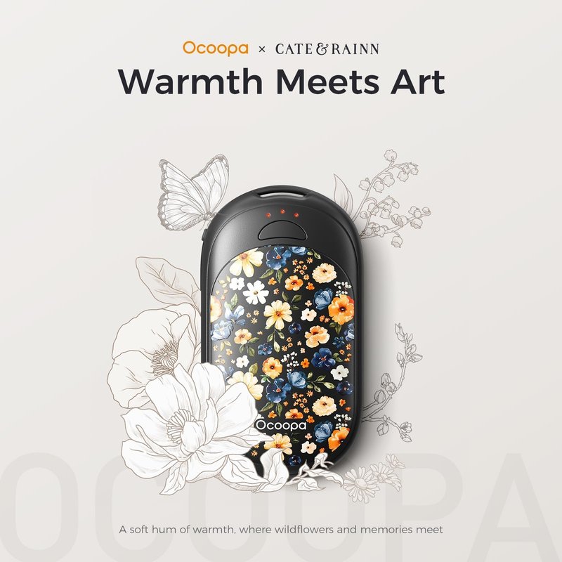 OCOOPA Magnetic Hand Warmers Rechargeable 2 Pack, Gifts for Women Girls Teens, White Elephant Gifts for Adults, Christmas Stocking Stuffers Birthday Anniversary, UT3 Lite - Artists in Bloom Design