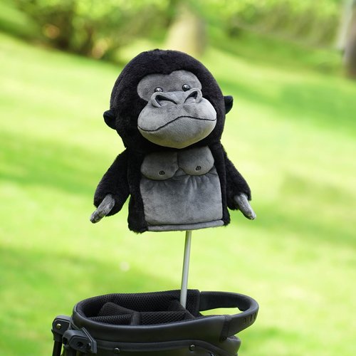 Driver Headcover Funny Golf Headcover Animal Golf Club Head Covers Gorilla Design Black Plush Golfing Gifts for Men Women Golfer Fits up to 460CC Driver Head