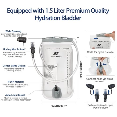 Hydration Running Vest for Women, Water Vest Backpack 5L Small, Lightweight Hydration Pack Vest Women for Hiking, Trail Marathon Race (Pack with 1.5L Water Bladder)