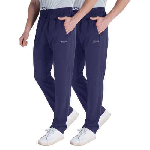 clothin Mens Workout Athletic Pants Elastic-Waist Drawstring Pants for Sport Exercise Travel,Quick-Dry,Stretchy,Navy/Navy,XL(37-41W x 30L)