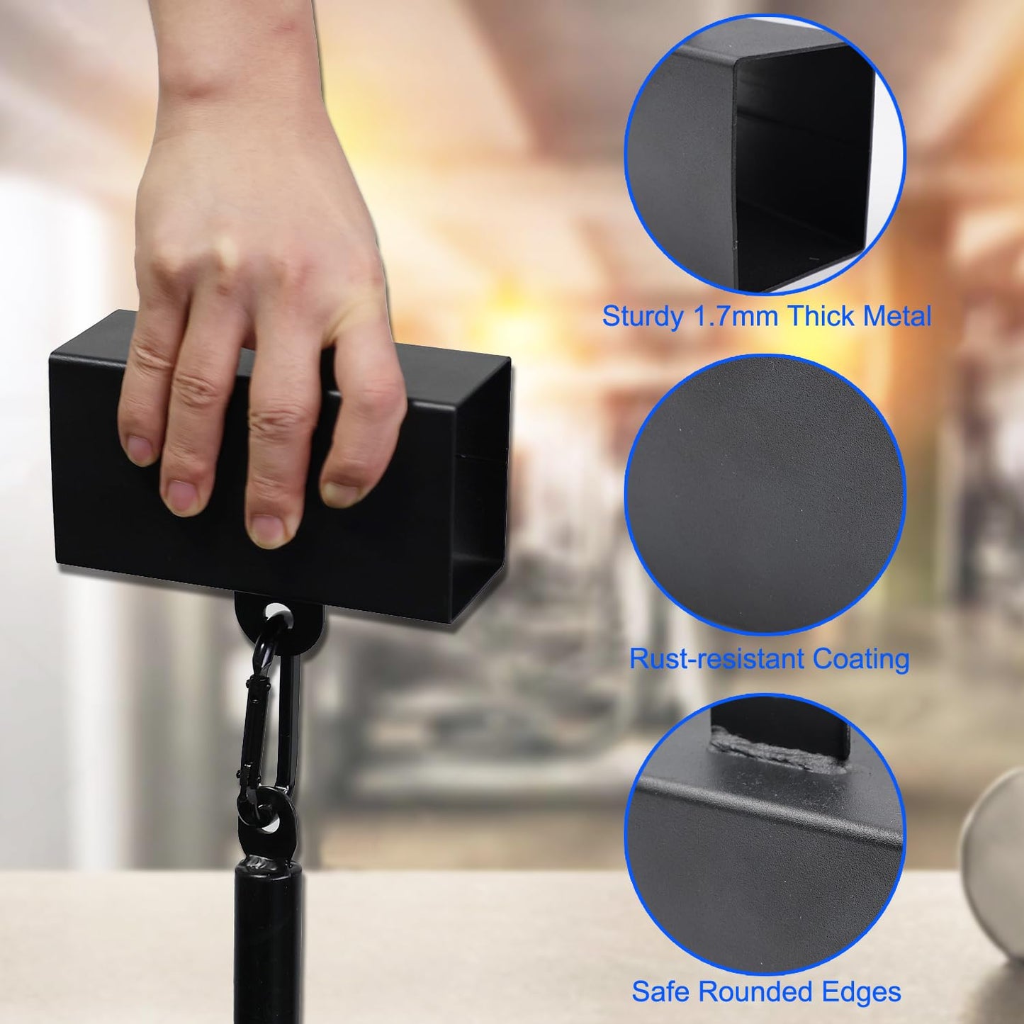 Lights Mountain Metal Pinch Block Grip Set with Loading Pin, Pinch Block Grip Workout Rock Climbing Power Grips Forearm Finger Exerciser Strength Training Strengthener Equipment