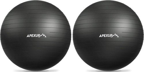 APEXUP Yoga Ball - Anti-Slip Heavy Duty Exercise Ball for Fitness & Core Workout | 5 Sizes Available