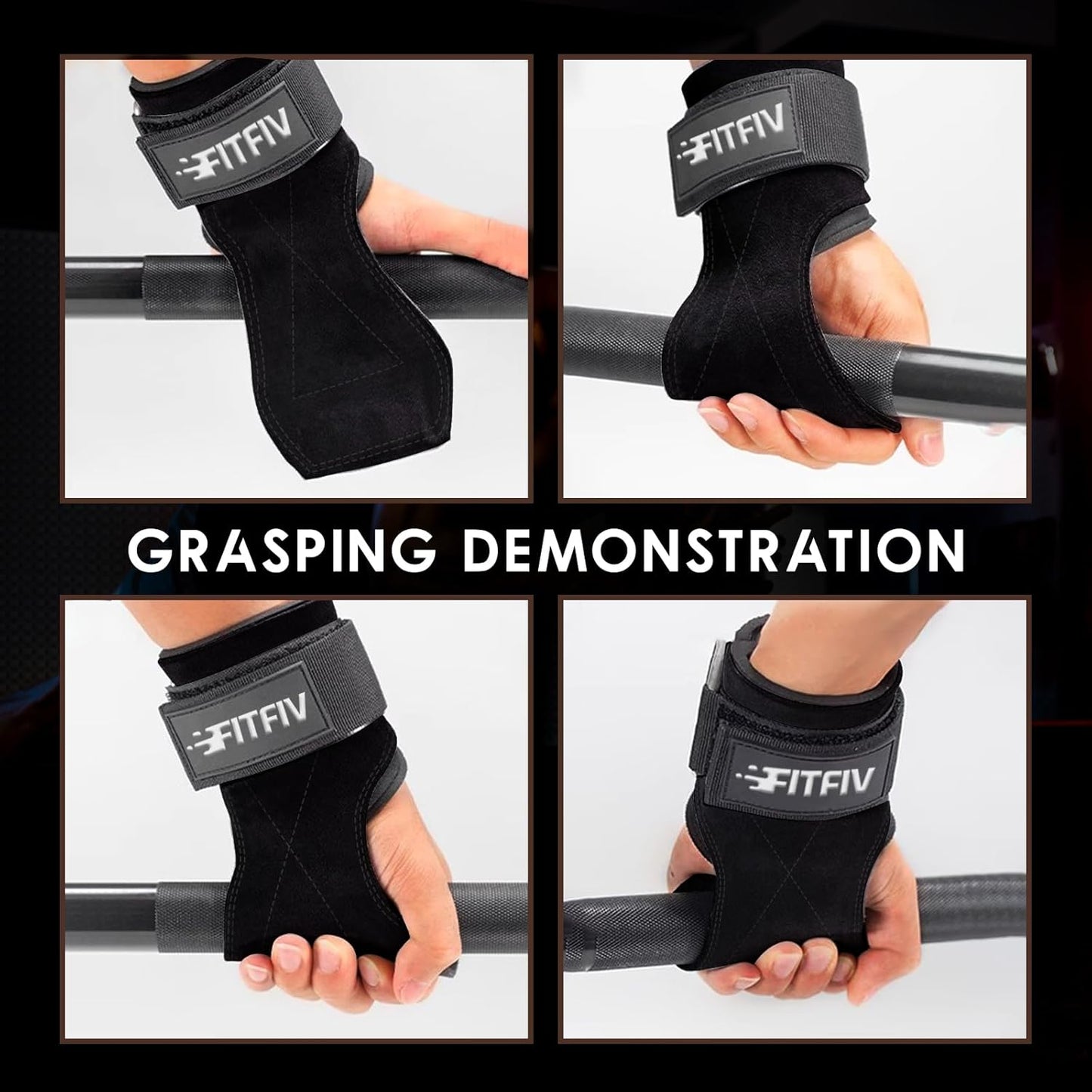 Regine Switzerland Weight Lifting Wrist Straps - Double Leather Neoprene Padded Wraps for Men & Women (Pair)