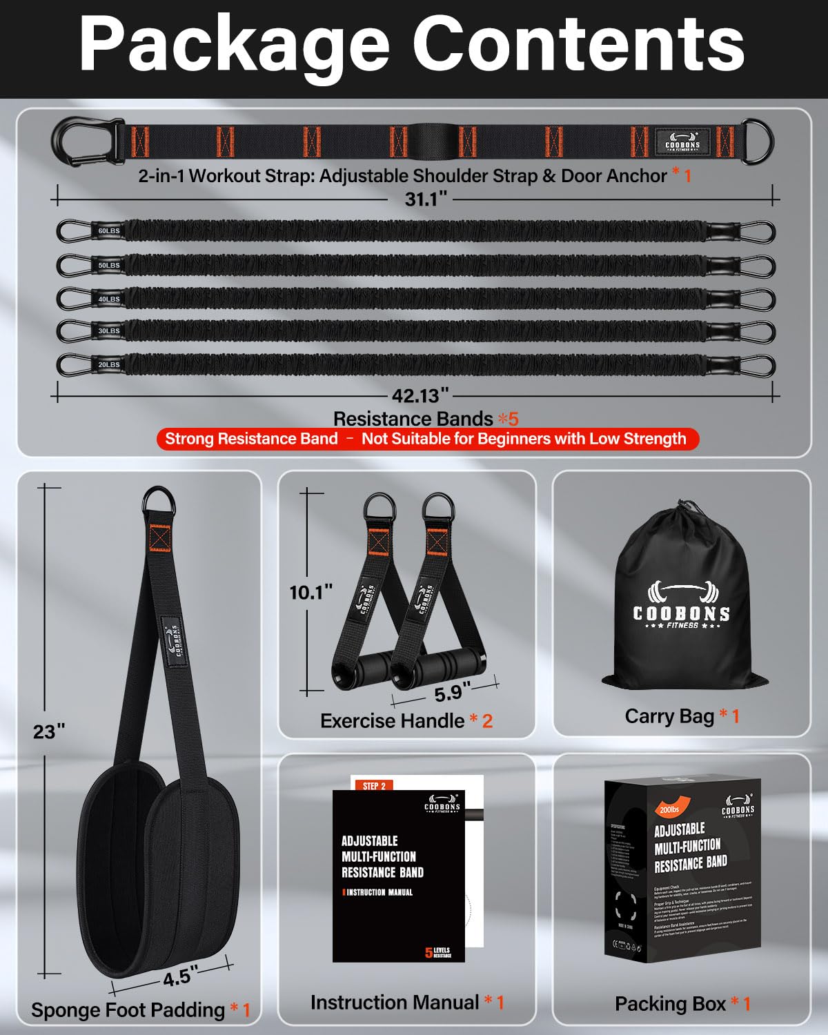 Resistance Bands with Handles, Exercise Bands