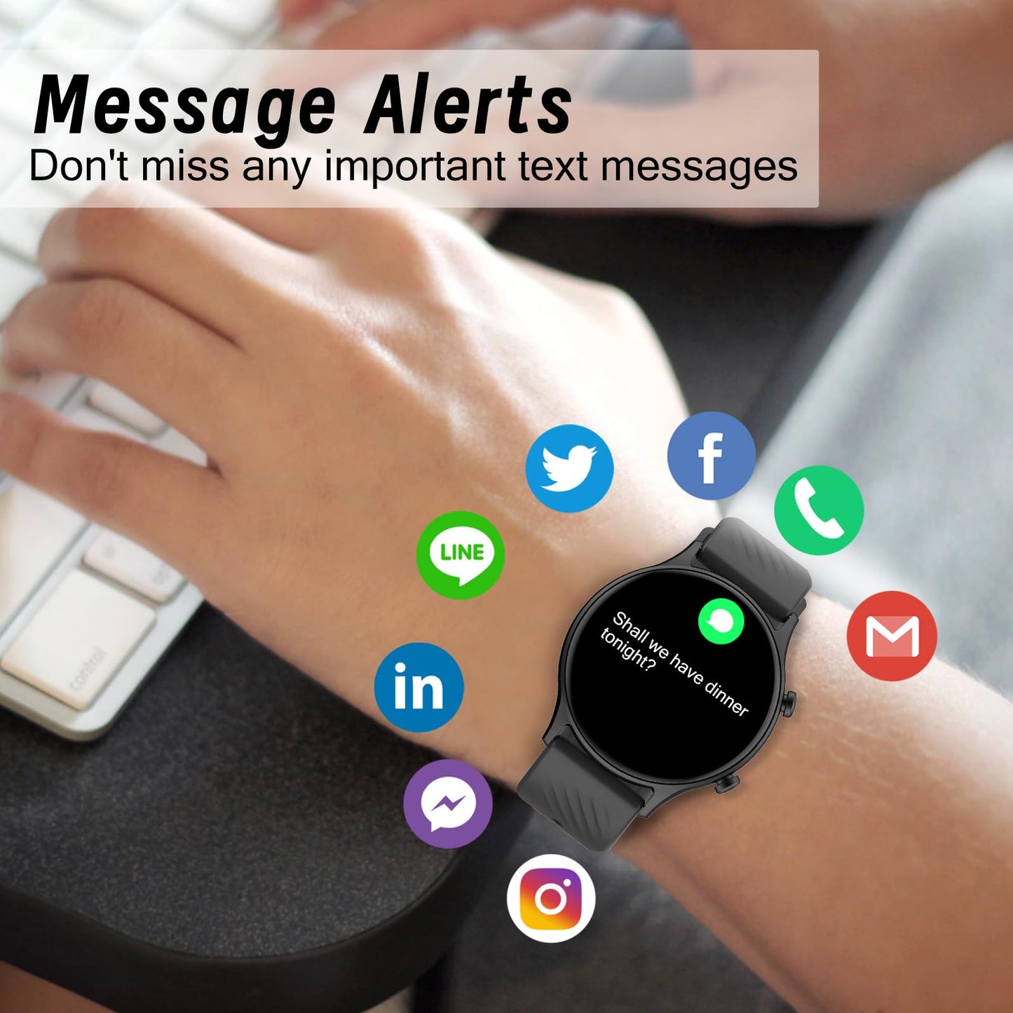 Smart Watches for Women,Fitness Smart Watch (Answer/Make Call), 1.4"Screen Waterproof Smart Watches with 123 Sports Modes/Heart Rate Monitor/Sleep Tracker, Watches for Women for Android iOS Khaki