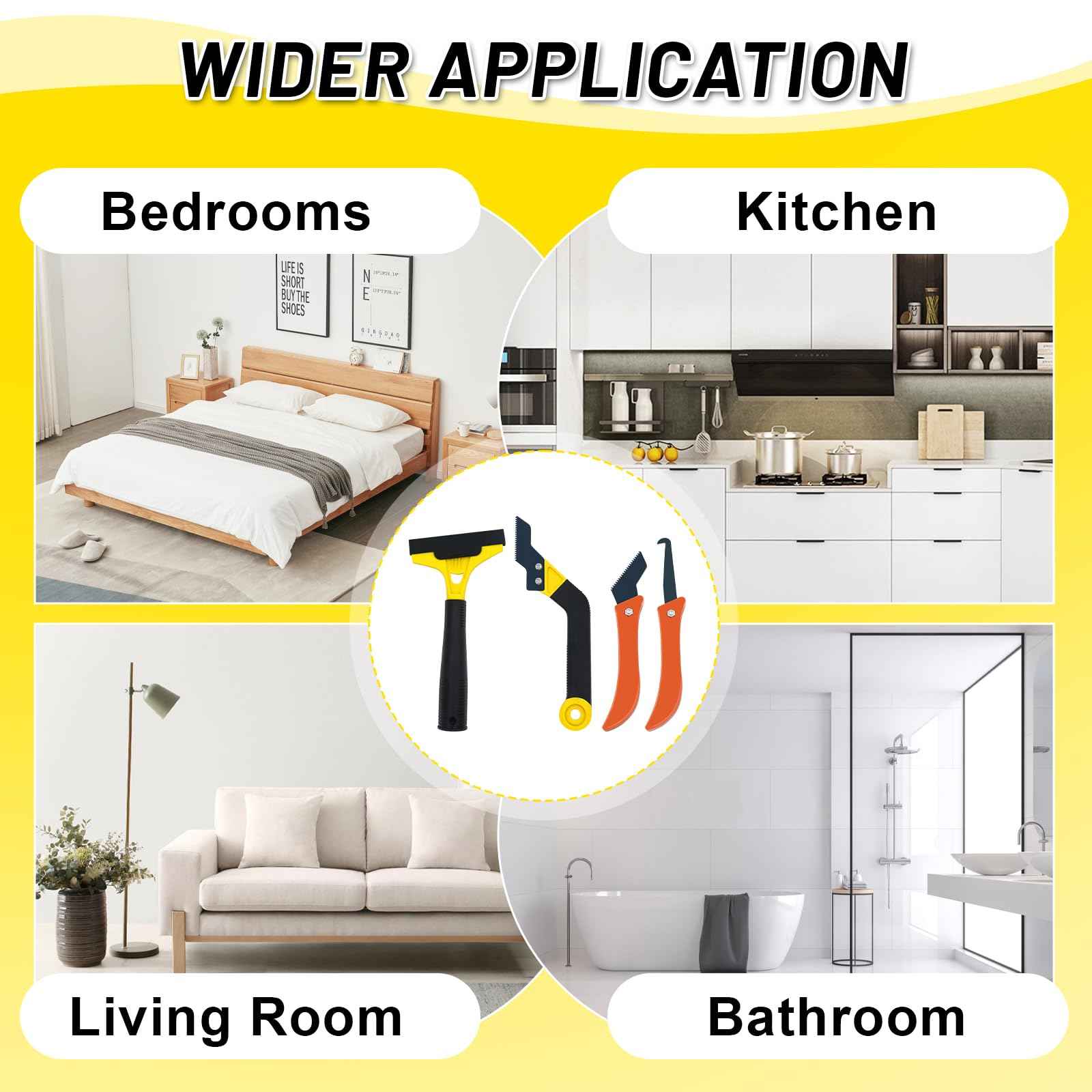 xoermioy 37 Pack Grout Removal Tool Kit, 3 Tile Grout Saws with 20 Extra Cleaning Blades, Hand Grout Saw and Caulk Remover Tool for Bathroom Showers, Ideal for Tile Grout Gap Cleaning and Repair