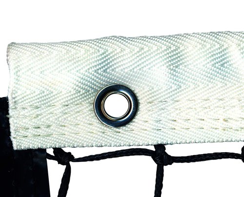 GAMMA Super Tuff Tennis Net – 3.5mm Braided Polyethylene, Double Top Rows, Heavy-Duty Polyester UV Resistant, Galvanized Steel Cable, Official Court Size