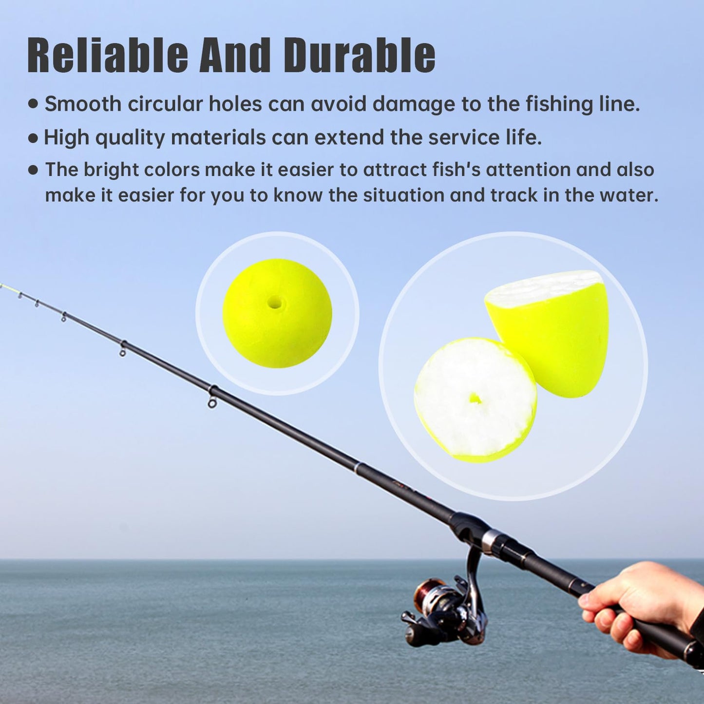 MAFIMOEA 80/60/45 PCS Bullet Fishing Foam Floats Snell Float Surf Pompano Rigs Float for Spinner Rig Making Fly Fishing Strike Indicators for Trout Catfish Walleye