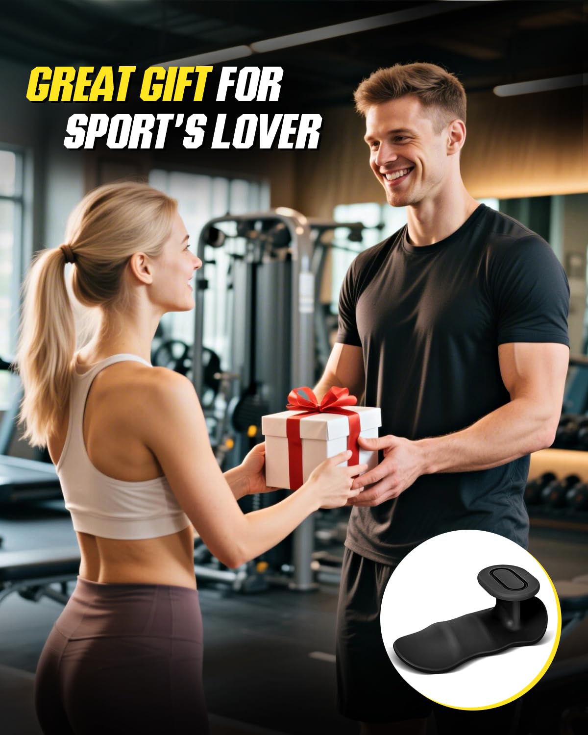 AEIKINISIS Weight Lifting Grips for Women & Men, Anti-Slip Rubber Gym Gloves for Palm Protection, Suitable for Dumbbell、Pull-Up、Deadlift (Black)